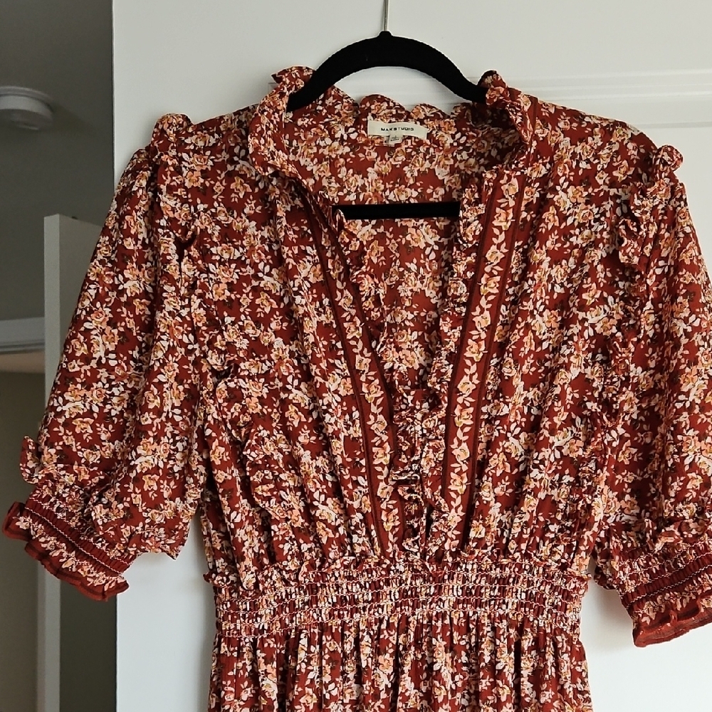 Max Studio Floral Dress - Red and White